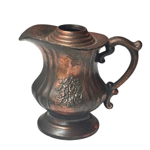 Vintage Teapot-Shaped Lamp Base in Cast Metal - Picture 2 of 4